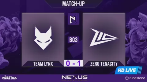 Poster siaran Team lynx VS Zero Tenacity