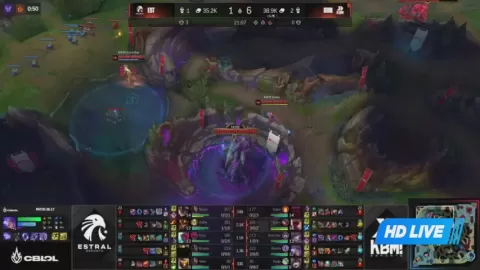 Poster siaran Estral Esports VS KaBuM! Ilha das Lendas