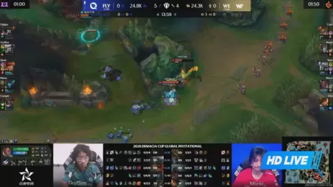 Poster siaran Team WE VS FlyQuest