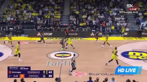 Poster siaran Fenerbahçe Tarfin VS Partizan Mozzart Bet Beograd
