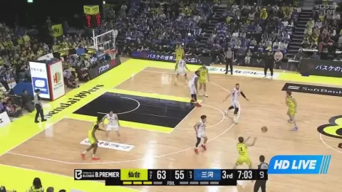 Poster siaran Sendai 89ers VS SeaHorses Mikawa