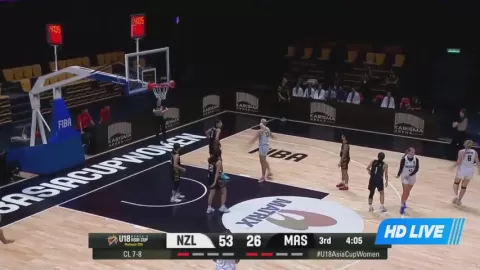 Poster siaran New Zealand U18 Women VS Malaysia U18 Women