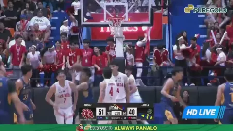 Poster siaran San Beda Red Lions VS JRU Heavy Bombers