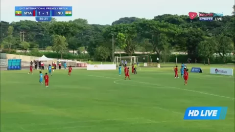 Poster siaran Myanmar U17 VS India U17